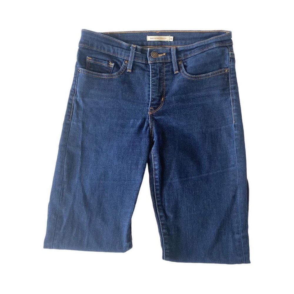 LEVI'S 314 shaping straight 28 womens blue DENIM JEANS EXCELLENT CONDITION ♡ - Picture 5 of 5